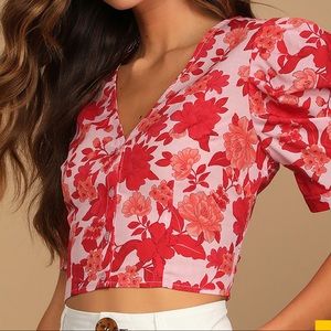 Lulus floral crop top